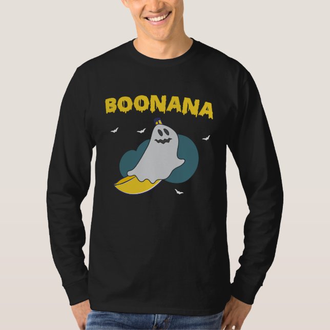 T-shirt Boonana Scary Halloween Ghost Banana Costume (Devant)