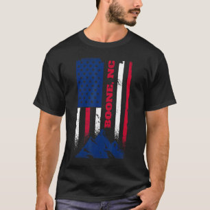 T-shirt Boone Nc Caroline du Nord Patrio Américain Distres