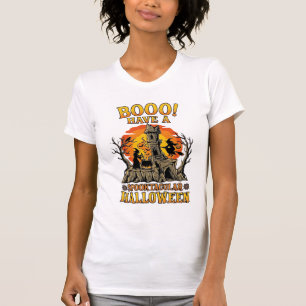 T-shirt Booo Spooktacular Halloween Sorcière Chaudron Chât