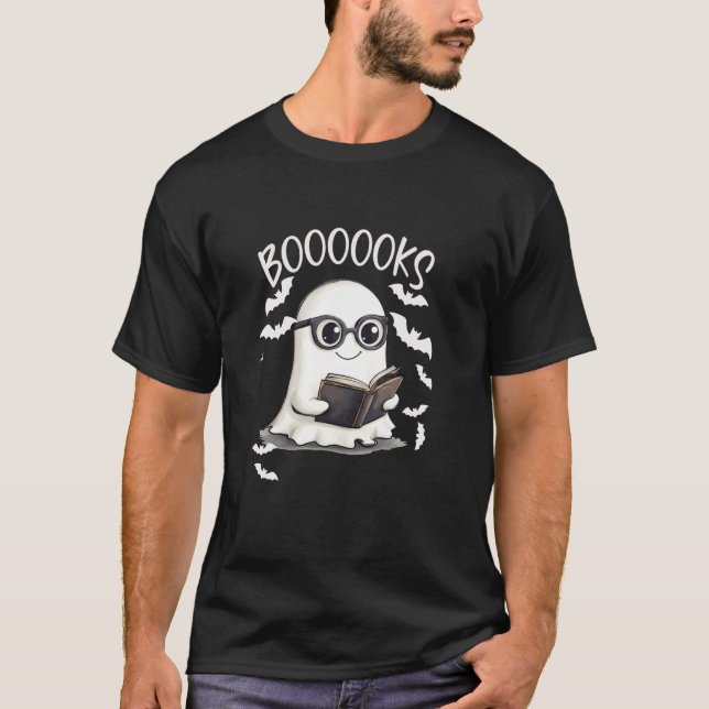 T-shirt Boooks Funny Halloween Teacher Book Library (Devant)