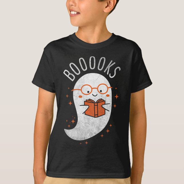 T-shirt Boooks Funny Halloween Teacher Book Library (Devant)