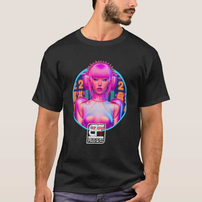 T-SHIRT BOOOM MODE CYBERPUNK FILLE (Devant)