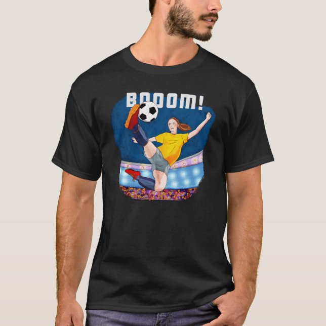 T-shirt Booom Professional Football Kicks the Ball  Creati (Devant)