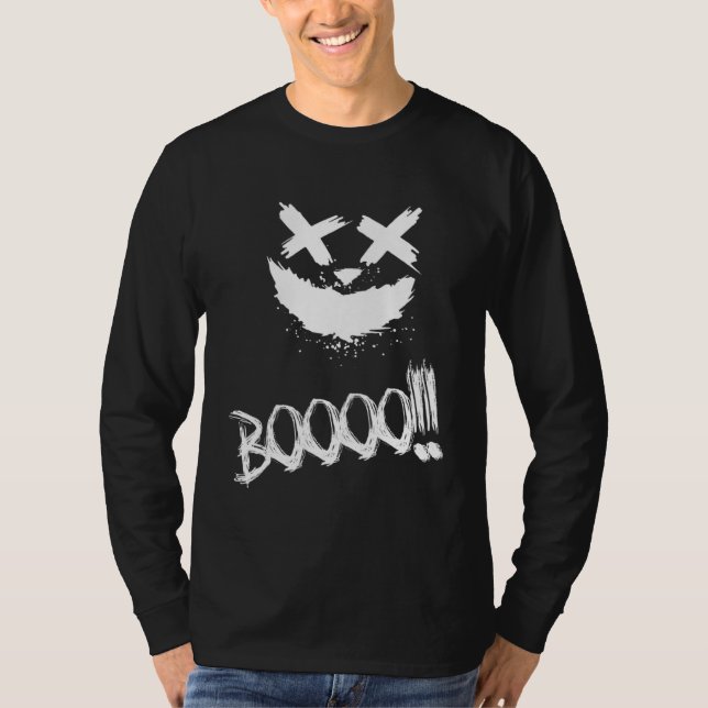 T-shirt BOOOO Scary Pumpkin Face Halloween (Devant)
