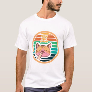 T-shirt Boop Le Museau Chat Mème Rétro Coucher de Soleil