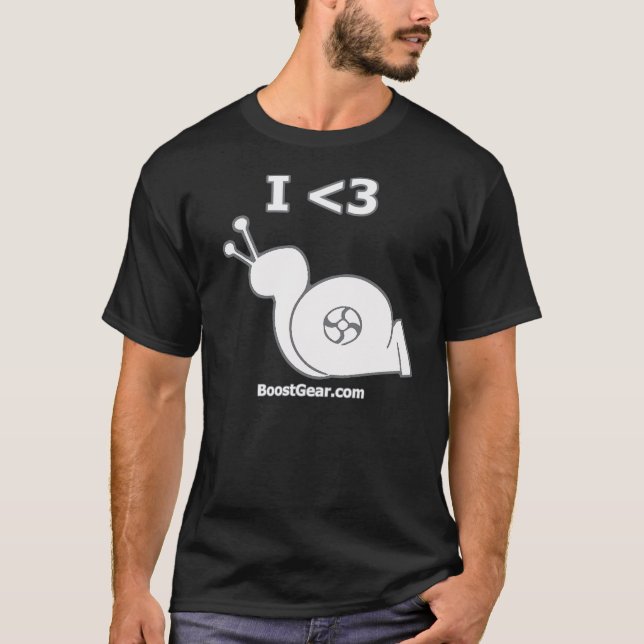 T-shirt BoostGear - escargot de Turbo de coeur d'I (Devant)