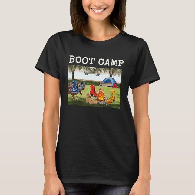 T-shirt Boot Camp ne tire pas ses chaussures usées et Ki (Devant)