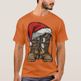 T-shirt Boot militaire Santa Hat Noël Vétérinaire Combat S