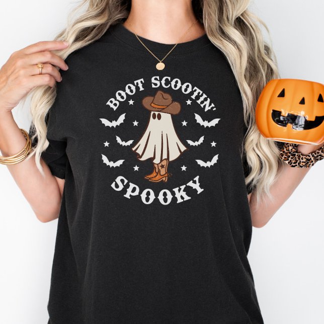 T-shirt Boot Scootin Éffrayant mignon Halloween Fantôme (Boot Scootin Spooky Shirt - Halloween Gift - Spooky Season - Halloween Shirt)