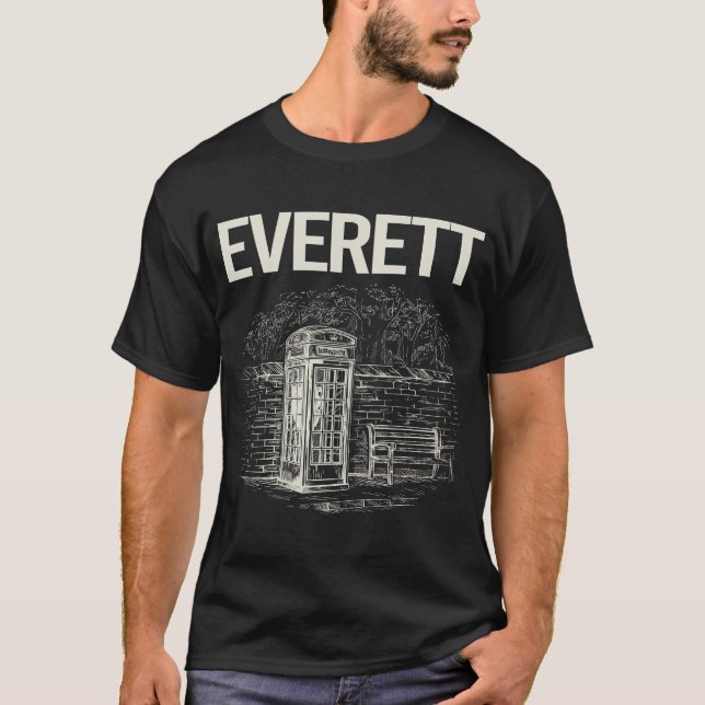 T-shirt Booth de téléphone vintage Everett (Devant)