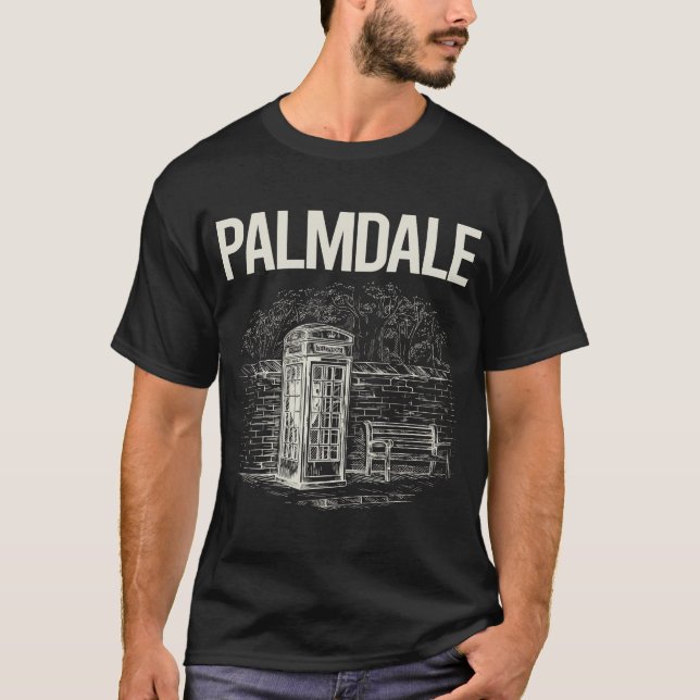 T-shirt Booth téléphonique vintage Palmdale (Devant)