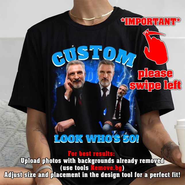 T-shirt bootleg 50th Birthday, Look Who's 50! (Créateur téléchargé)