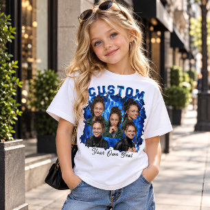T-shirt bootleg avec texte personnalisé et photo