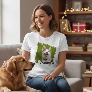 T-shirt Bootleg Dog Pet Photo 90s Retro Family Collage 