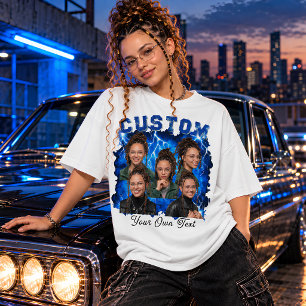 T-shirt bootleg personnalisé texte et photo