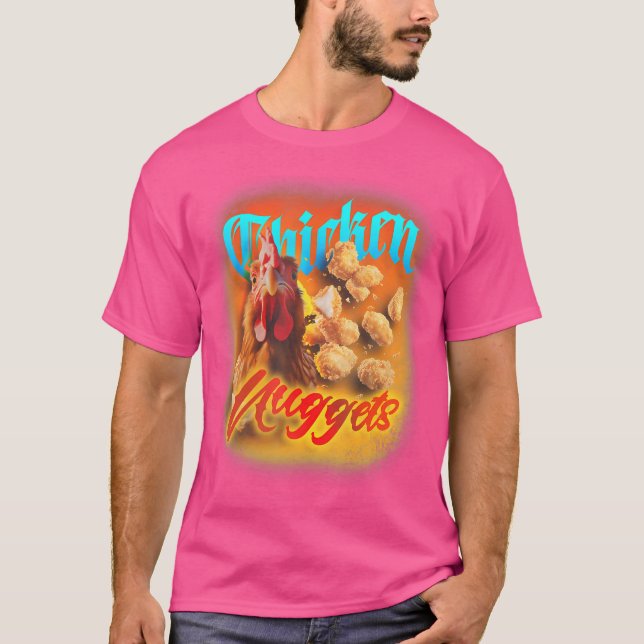 T-shirt Bootleg Poulet Nuggets Funny 90S Bootleg Rap (Devant)