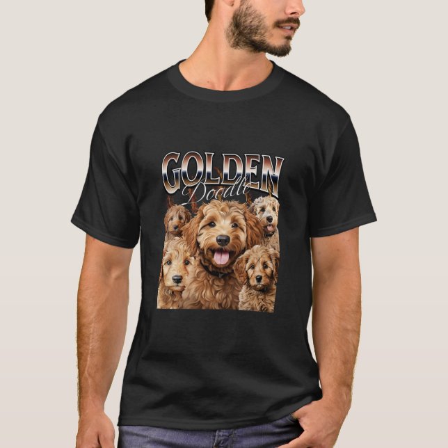 T-shirt Bootleg Style Rap Tee Goldendoodle Chien Design Lo (Devant)