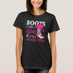 T-shirt Boots And Bling C'est un Casquette de rodéo de fil