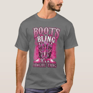 T-shirt Boots And Bling C'est une petite fille qui fait de