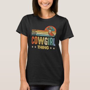 T-shirt Boots And Bling It's A Cowgirl Thing Rodeo Casquet