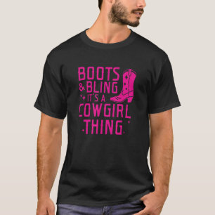 T-shirt Boots & Bling C'est un truc de cowgirl