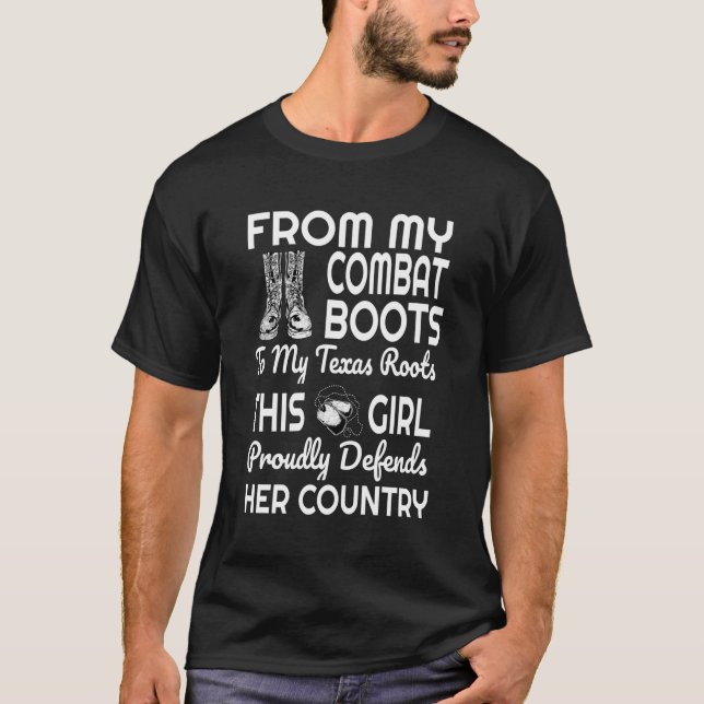T-shirt Boots De Combat Texas Vétérinaire (Devant)