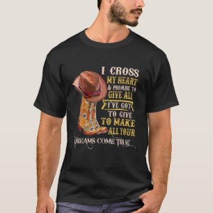 T-shirt Boots de fille Casquette Je traverse mon coeur Pay