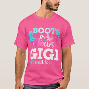 T-shirt Boots Or Bows Gigi Révélation du Sexe de Bébé Anno