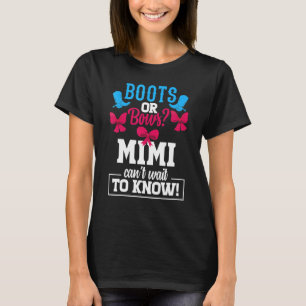T-shirt Boots Ou Bows Genre Revela Party Mimi Baby Announ
