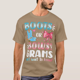 T-shirt Boots Ou Bows Grams Baby shower de révélation de g