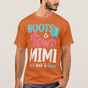 T-shirt Boots ou Bows Mimi Genre Révéler Grossesse Announc