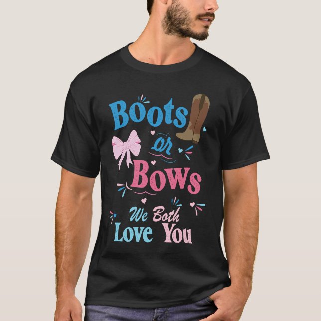 T-shirt Boots Ou Bows Nous Vous Aimons Tous Les Deux Sexe  (Devant)