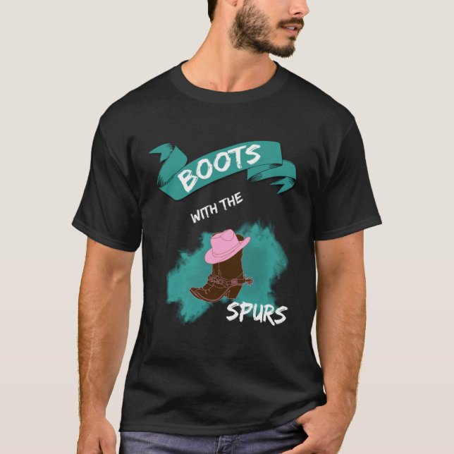 T-shirt Boots with the Spurs Farmer Hip Hop Cowgirl Boots (Devant)