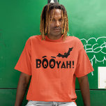 T-shirt BOOYAH ! Drôle Hip hop Halloween<br><div class="desc">Design expressif cool pour Halloween, cette chemise a écrit dans une police attrayante en épelant le mot BooYah! avec une chauve-souris volant au-dessus de la lettre. Booyah est une exclamation d'excitation et parfois utilisé après avoir porté un coup significatif à votre adversaire dans un concours ou un sport. Il s'agit...</div>