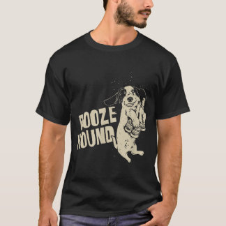 T-shirt Booze Hound Beer Lover Présente Drunk Basset Hound