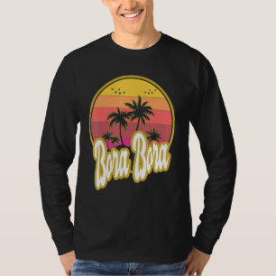 T-shirt Bora Bora Beach Retro Sunset