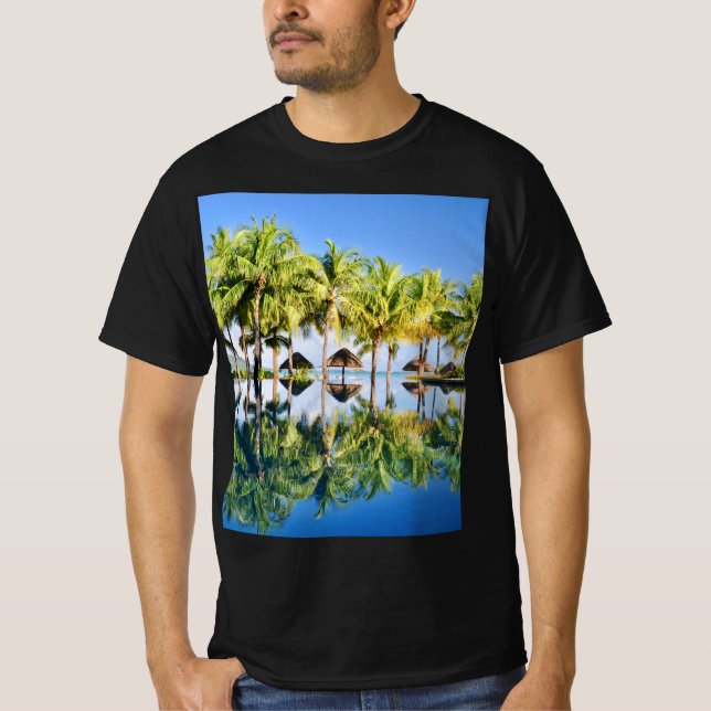 T-shirt Bora Bora Piscine À Infini (Devant)