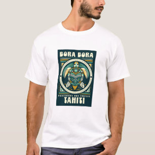 T-shirt Bora Bora tortue, Protégeons nos tortues Tahiti