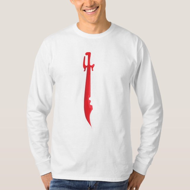 T-shirt Bord Crimson - Conception Intense De L'Épée (Devant)