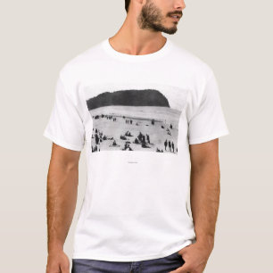 T-shirt Bord de la mer, plage de l'Orégon et tête de