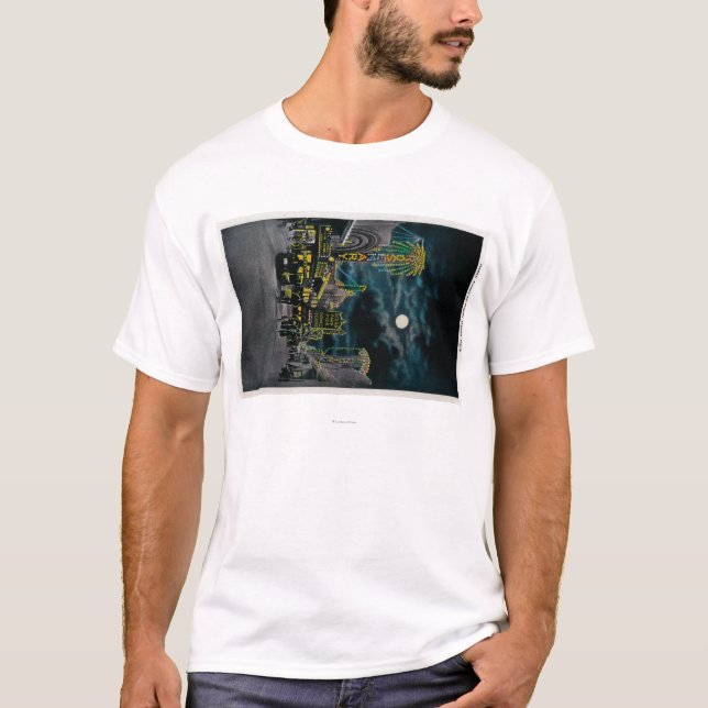 T-shirt Bord de l'océan la nuit, parc d'océan (Devant)