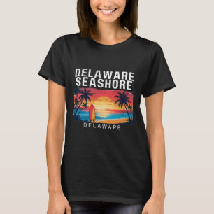 T-shirt Bord de mer du Delaware Hommes Femmes Surfant _1