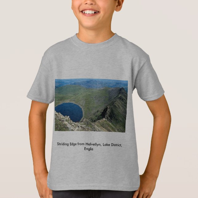 T-shirt Bord de progrès de Helvellyn, secteur de lac, (Devant)