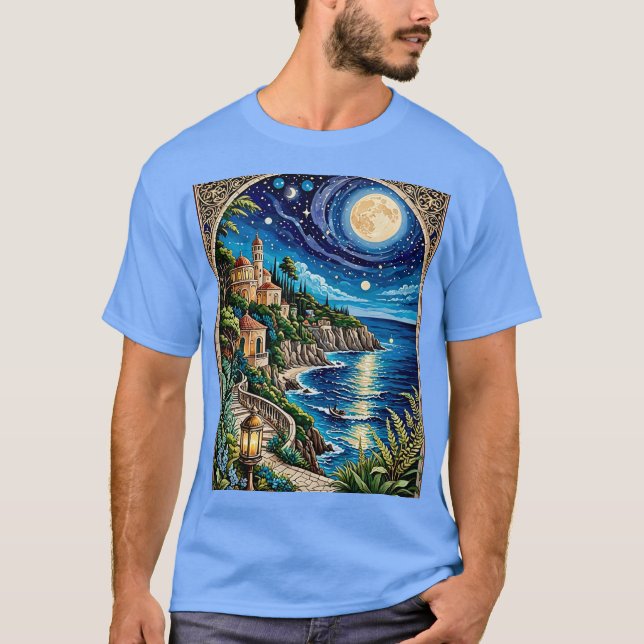 T-shirt Bord Lune Méditerranéen Tee (Devant)