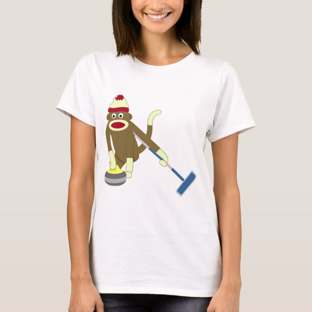 T-shirt Bordage olympique de singe de chaussette (Devant)