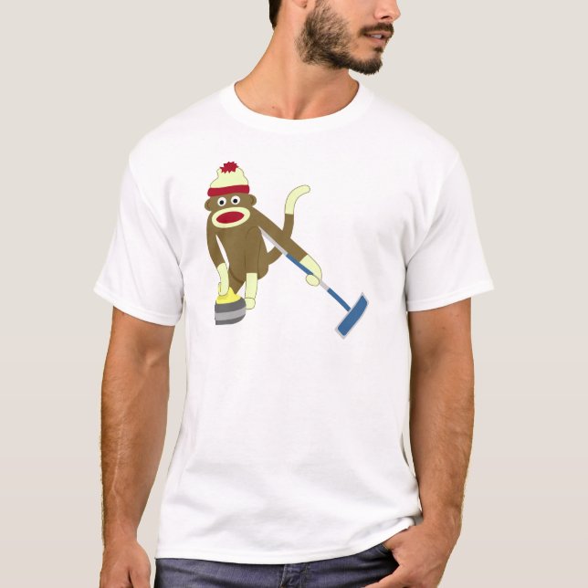 T-shirt Bordage olympique de singe de chaussette (Devant)