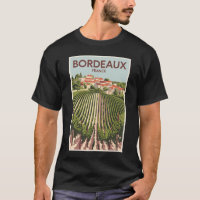 Bordeaux France Vineyard Travel Art Vintage