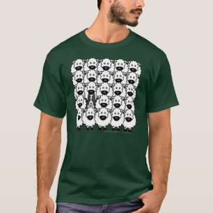 T-shirt Border collie chez les moutons