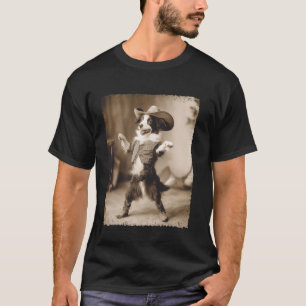 T-shirt Border Collie Chien Cowboy