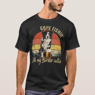 T-shirt Border Collie Chien Rétro Vintage Fête des Pères D